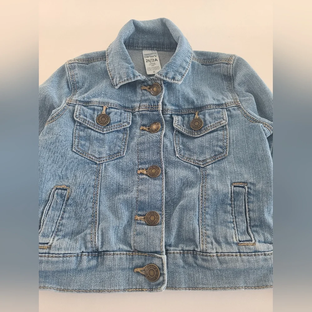 Carter's Toddler Girl Blue Denim Jean Jacket Size 2T